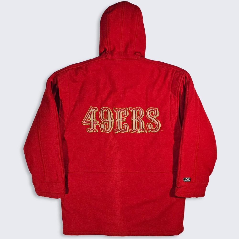 San Francisco 49ers Vintage 90s Mirage Stadium Wool Parka Jacket